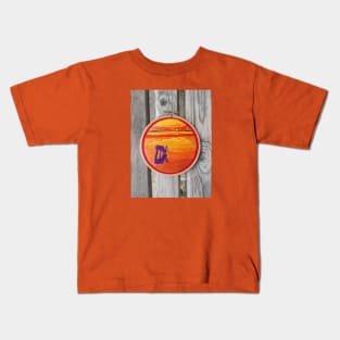 Orange Sunset Landscape Kids T-Shirt